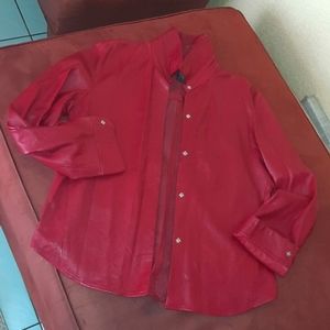 Vintage Banana Republic leather shirt